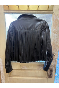 Shania black fringe jacket