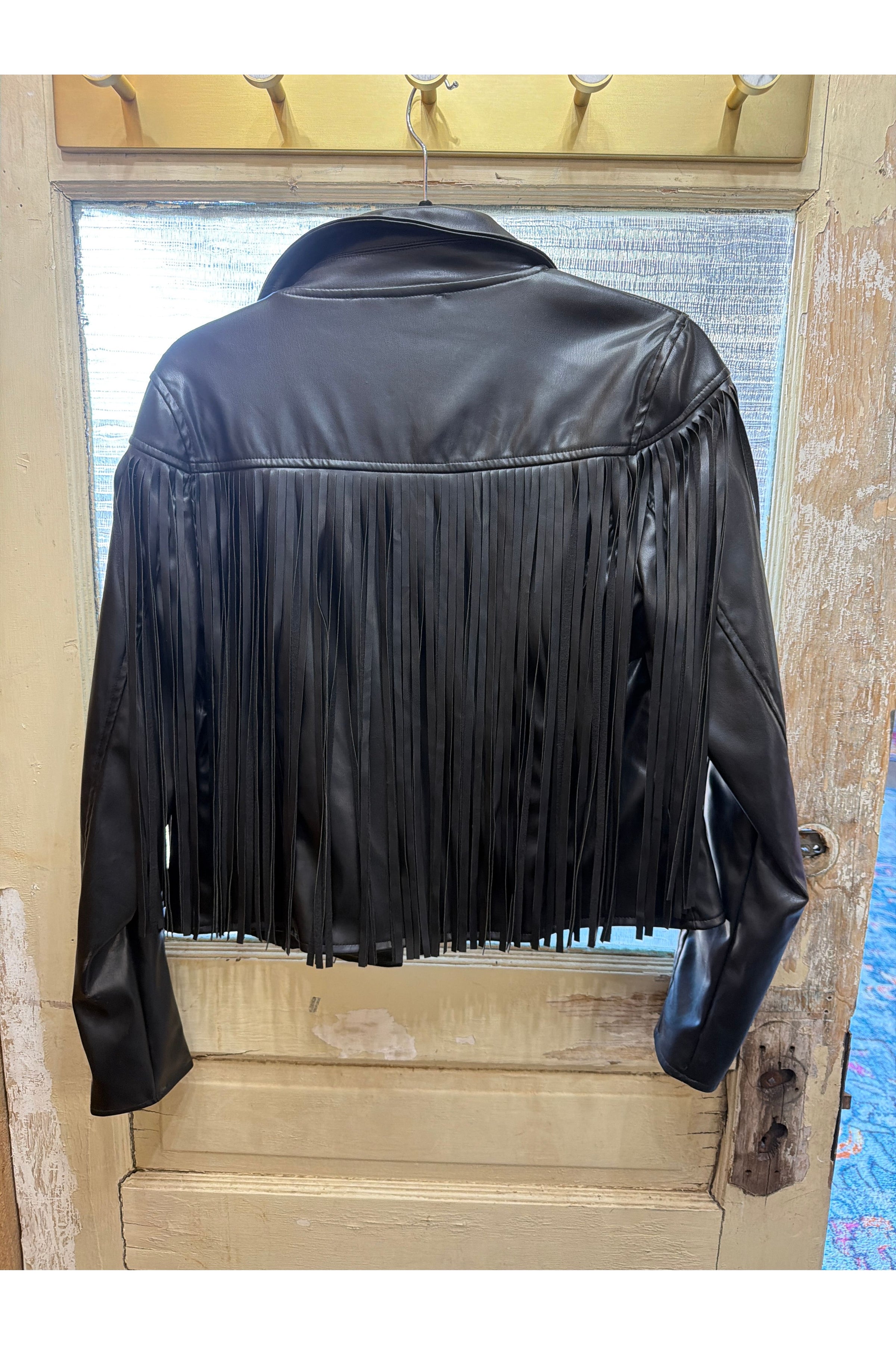 Shania black fringe jacket