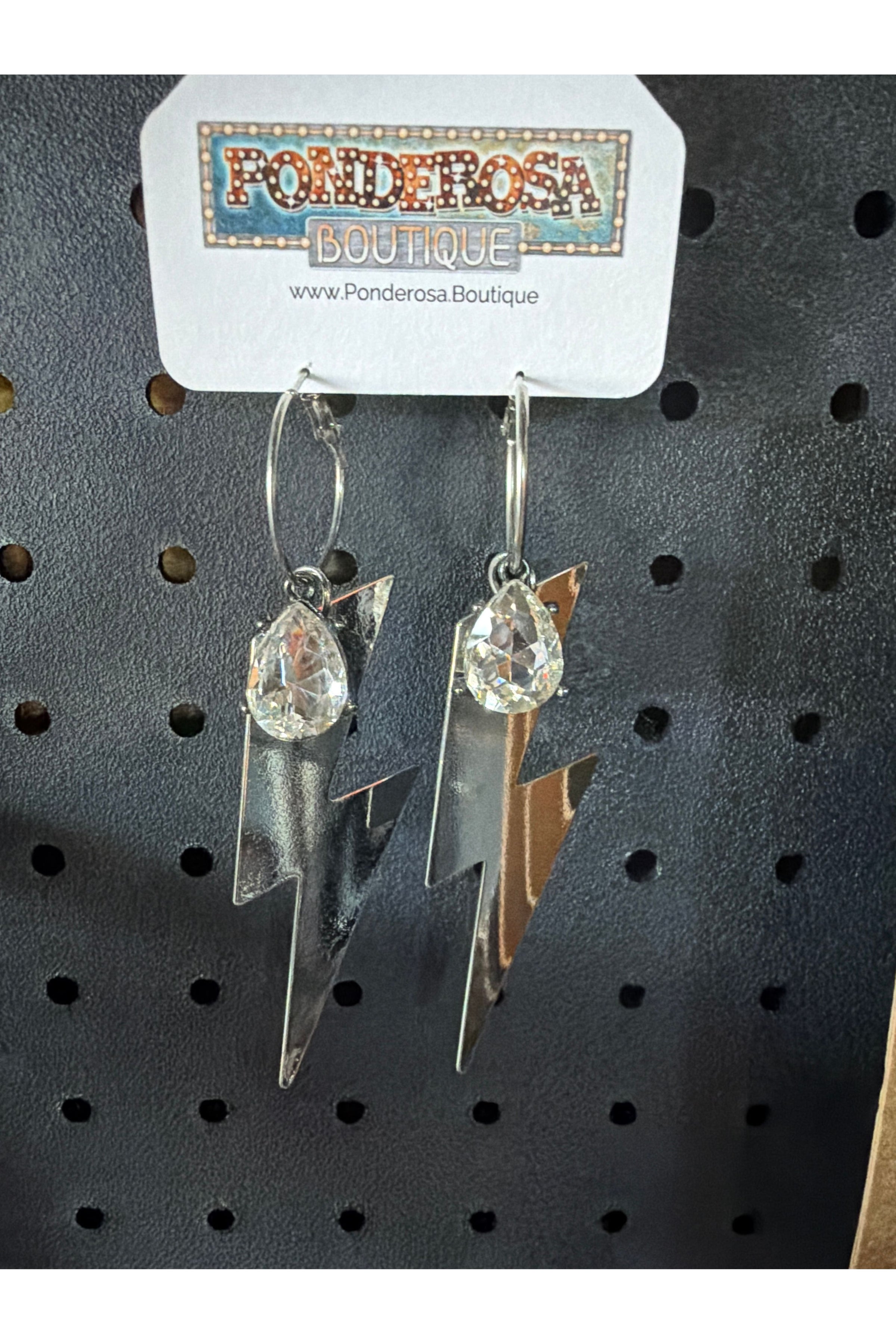 Bolted Rhinestone Earrings