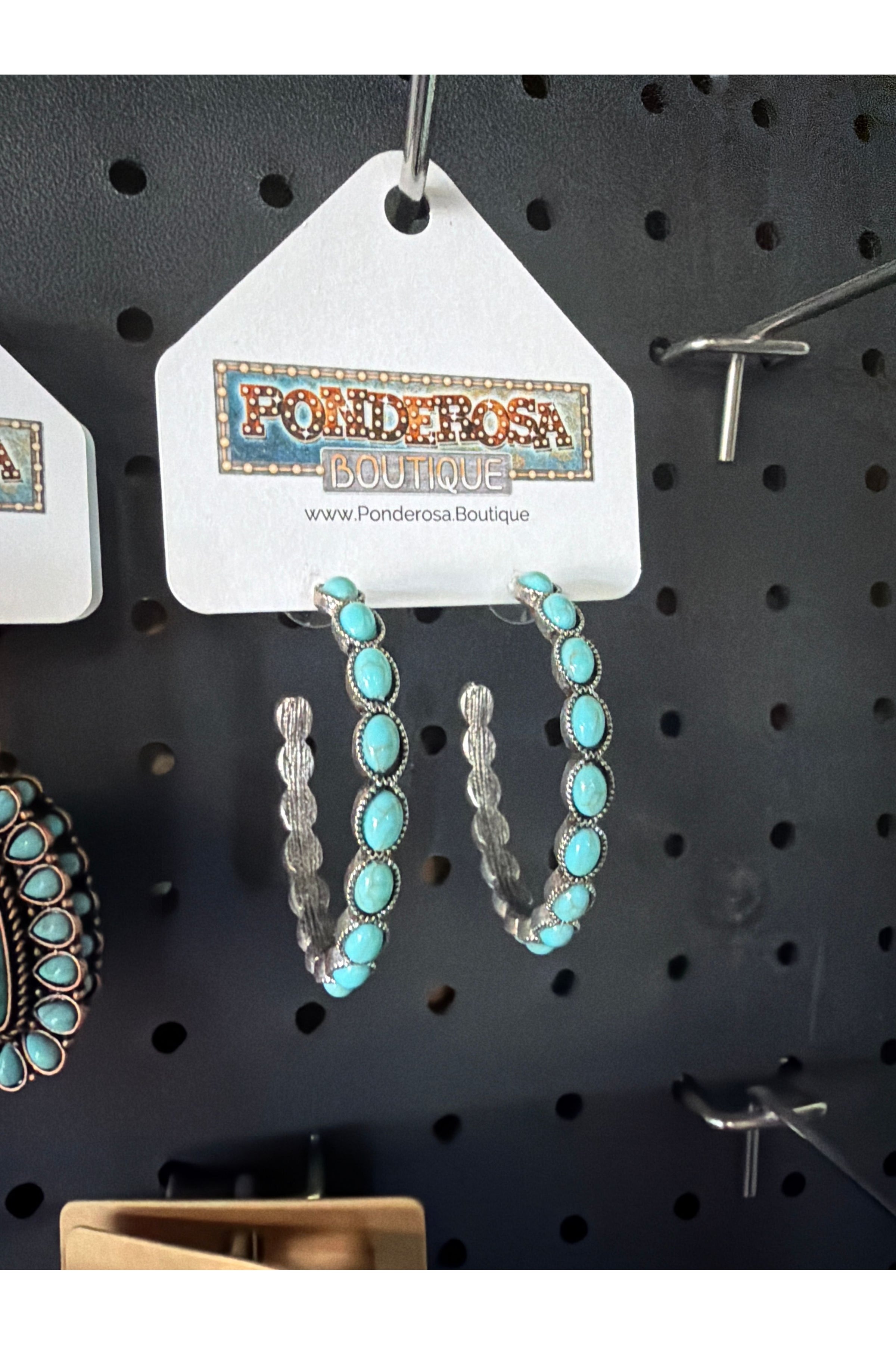 Turquoise Hoops