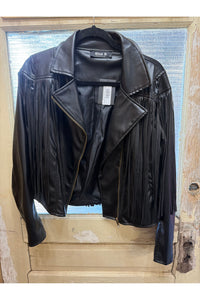 Shania black fringe jacket
