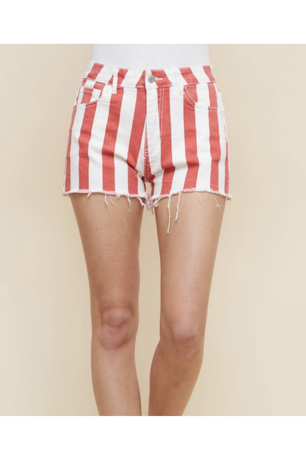 Red & white shorts