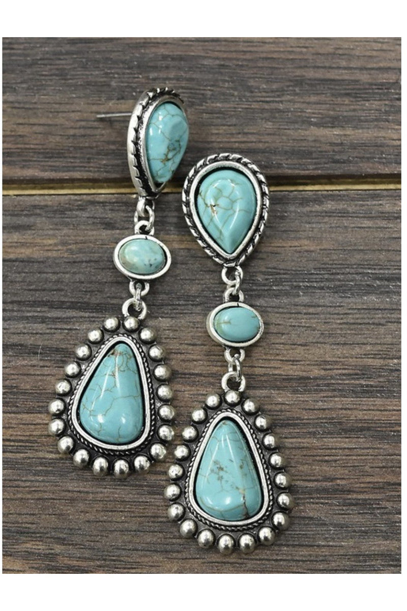 Turquoise post earrings