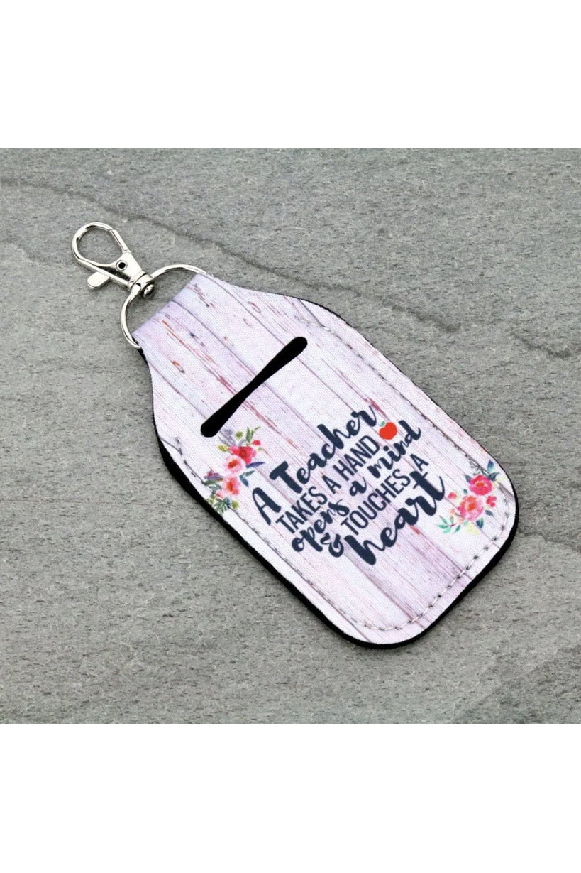 Teacher sanitizer keychain