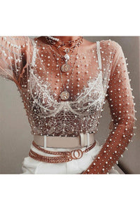 White Pearl Crop Top