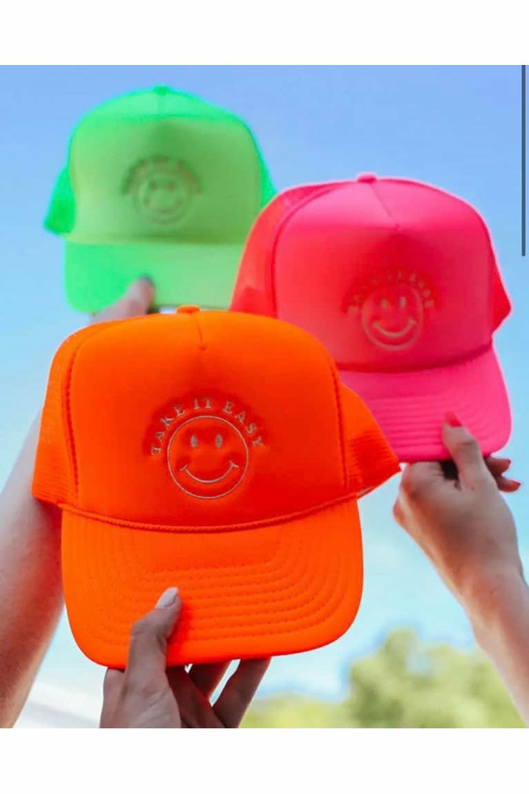 Take It Easy Neon Trucker Hats