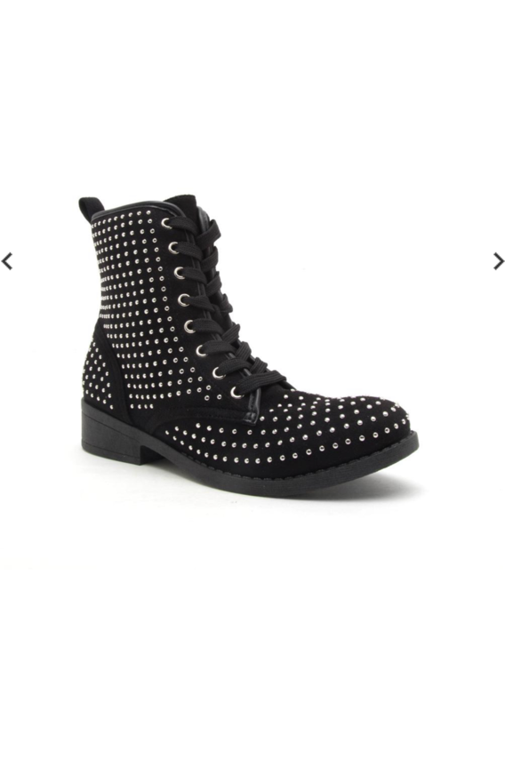 Suede studded boot