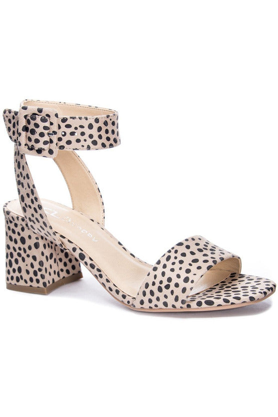Beachside dot cheetah heel